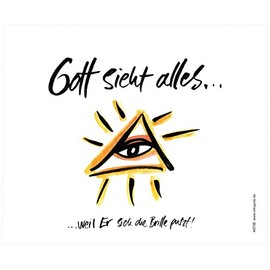 Inkognito Glasses Cleaning Cloth 18 x 15 cm • 44272 "Gott sieht Künstler Martin Scheffler