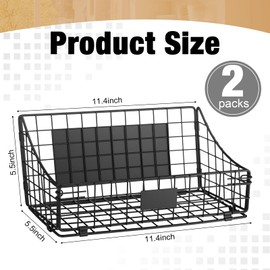 Shimeyao 2 Pcs Hanging Wall Basket for Organizing Magnetic Shelf for Fridge, Fruit Potato & Onion Storage Bins Wire Basket for Storage Pantry for Kitchen Counter, Cabinet, Magnetic Fridge Organizer