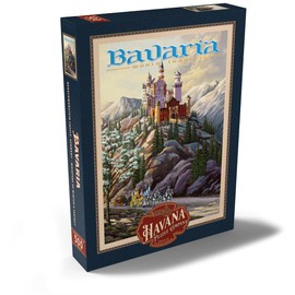 MyPuzzle Neuschwanstein Castle, Germany - Whispers of Winter's Fantasy, Vintage Travel Poster - Premium 500 Piece Puzzle - MyPuzzle Special Collection by Havana Puzzle Company
