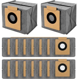 16 Pack Dust Bags Compatible with eufy X10 Pro Omni Robot Vacuum and X8 Pro with Self-Empty Station, 4-Layer Replcement Bags