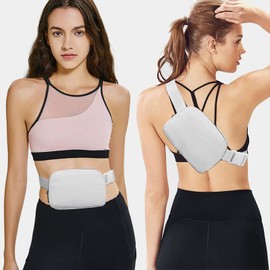 HVJCEZ Fanny Packs for Women Men, Fashion Belt Bag Adjustable Mini Crossbody Waist Bag for Running, Hiking and Travel, White