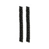 FeetPeople Curly (or Twister No-Tie) Shoelaces, Black/Silver, 2 Pair