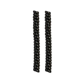 FeetPeople Curly (or Twister No-Tie) Shoelaces, Black/Silver, 2 Pair