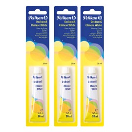 Pelikan 732/7/1/B Opaque White 1 Tube, 20 ml (3 Tubes/Opaque White)