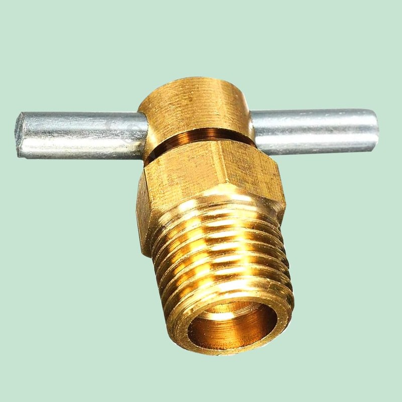3/8'' NPT Brass Water Drain Valve T-Shaped Drain Valve for