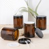 Segbeauty 8.5oz Amber Glass Jars with Lids and Inner Liners,