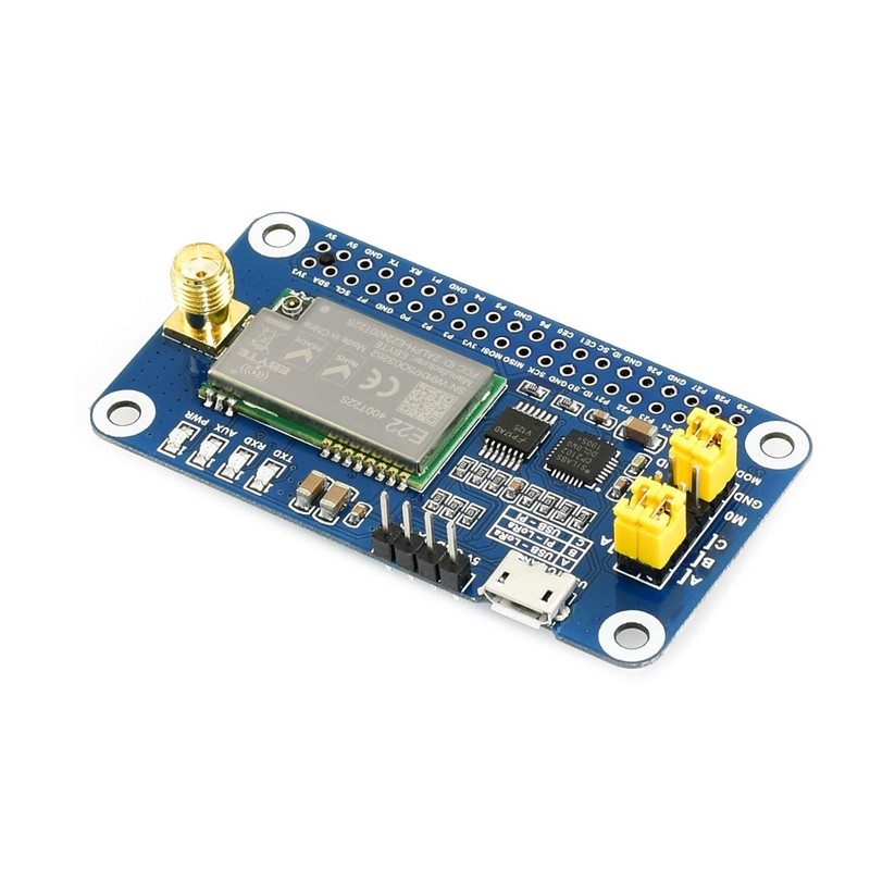 Waveshare SX1262/SX1268 LoRa HAT For Raspberry Pi, UART Interface, Comes