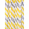 Croydex Yellow & Grey Chevron Textile Shower Curtain with Hygiene