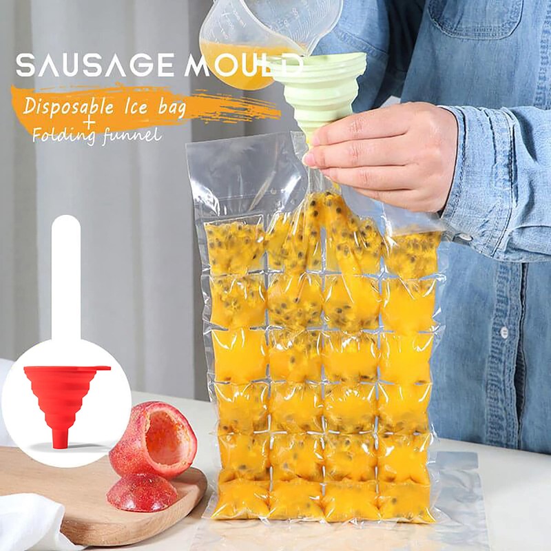 Ice Cube Bags Self Sealing, Disposable Ice Cube Freezer Bags