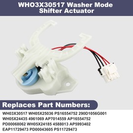 For GE Washer Mode Shifter, New Upgraded WH03X30517 WH05X25036 For GE/For Hotpoint Clothes Washer Shift Actuator Replaces AP7014559, WH05X25036, WH05X24435 Washer Shift Actuator