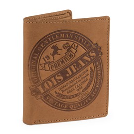 Lois - Men's Leather Wallet - Men's Leather Wallet with RFID Protection - Men's Small Wallet - Men's Leather Wallet - Men's Wallet 207506, brown, Classic