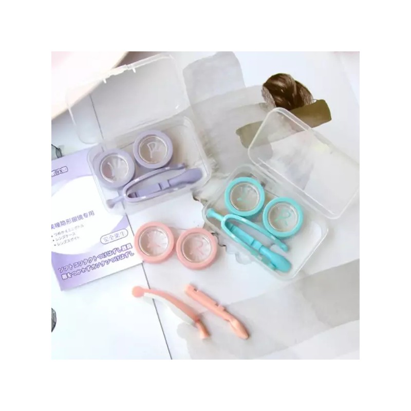 Contact 콘텍트 흡착봉 렌즈통 소프트 렌즈케이스 집게 [2-렌즈흡착봉-핑크] Contact Suction