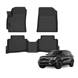 Auxko Alfombrillas para Todo Clima para Kia Seltos 2024 2025 2026 Forro TPE Accesorios para Todas las Estaciones Protección Antiolor Antideslizante para Kia Seltos 2024 2025 2026