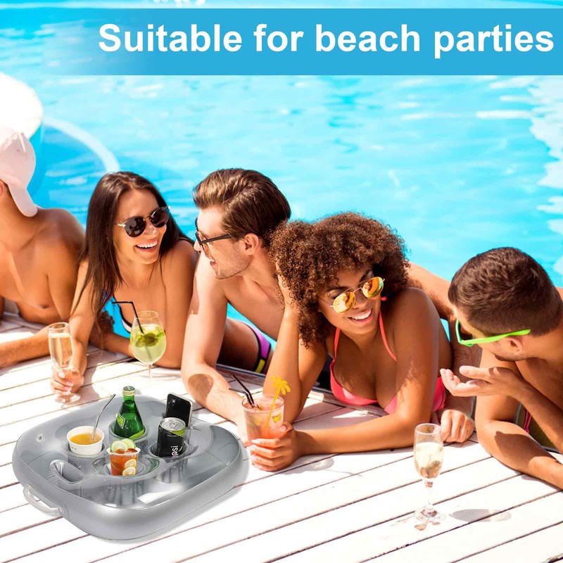 HA BIN Floating Drink Holder, Inflatable Floating Pool Drink Holder