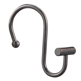 Gracelife Shower Curtain Hooks,Set of 12 Rust Resistant Metal Shower Curtain Rings for Bathroom,T-Bar Decorative Hooks Hangers for Shower Rod (Copper)