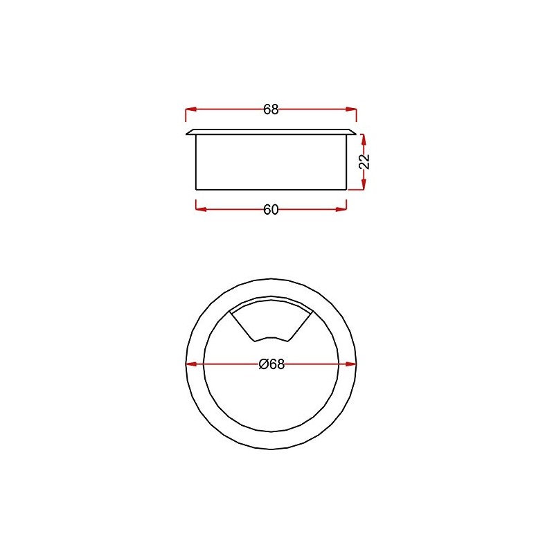 Secotec D60 mm Black/5 Cable 60 mm 5 pieces