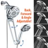 AQUABAR High-Pressure 3-way Shower Spa Combo with Adjustable 18" Extension