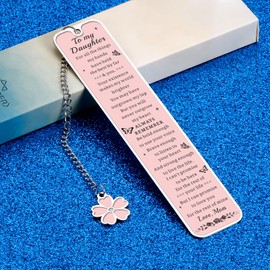 Daughter Christmas Bookmarks - Stocking Stuffers for Teen Girl College Girl Gift Ideas Cool Gifts for Girls Inspirational Bookmarks for Girls Graduation Birthday for Daughter College Dorm Essentials