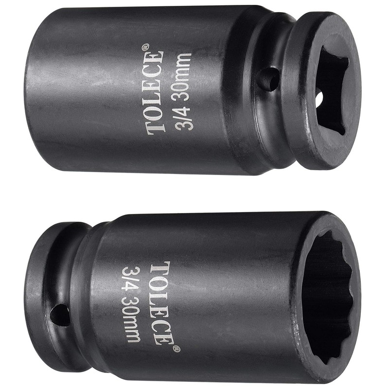 TA-VIGOR 12-Point Deep Impact Socket, 3/4-Inch Drive 30mm Metric Spindle