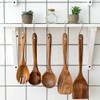 Wood Kitchen Utensils Set, 5 PCs Natural Acacia Wooden Spoons