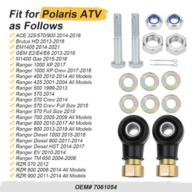Mabutingti Outer Tie Rod End for Polaris RZR 570 800 900 1000 Ranger 400 425 500 570 700 800 900 1000 Diesel TM EV ETX ACE 325 500 570 900