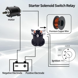 AWSZH 684-1251-212 Starter Solenoid Switch Relay Compatible with Trom-Betta 12 Volt 4 Terminal Current 150A Max 800A PowerSeal DC Contactor 684-1261-212 w/L-Bracket