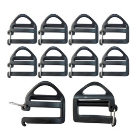 Lyivisk Pack of 10 Adjustable Buckles Webbing Strap 25 mm, Backpack Buckles Replacement, Plastic Buckle Bridge Buckle, Belt Buckle for Backpack, Suitcase, Luggage Repair Tools