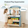 Kids Grocery Store Pretend Play, Puppet Theater&Grocery Store Playset Toy