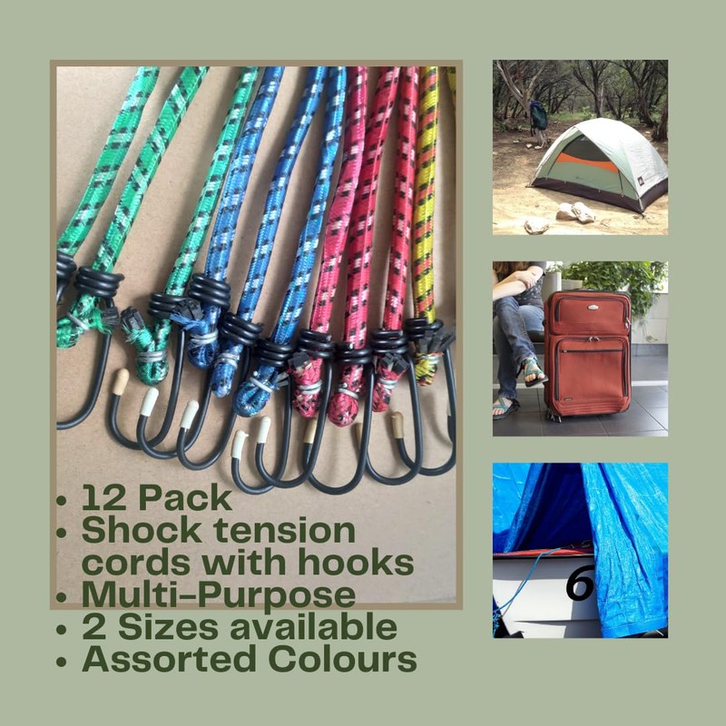 xtralotz - Heavy Duty Bungee Shock Tension Cords with Hooks