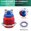Twidec/19mm Push Button Waterproof Red Metal Shell Momentary Raised Top