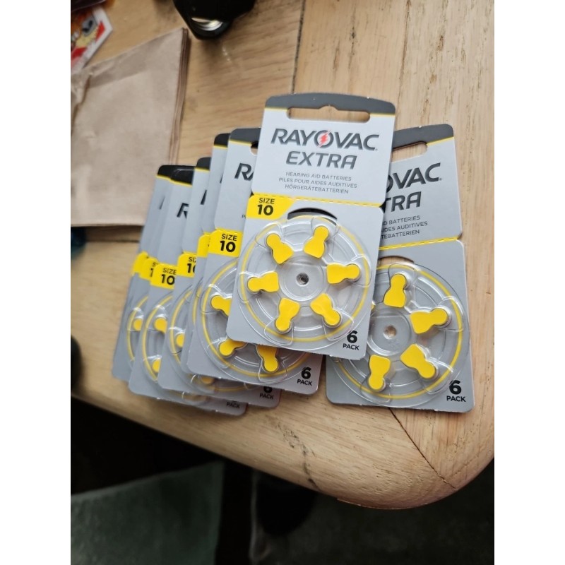 Rayovac 6 Pack RAYOVAC EXTRA Advance Hearing AID Batteries SIZE