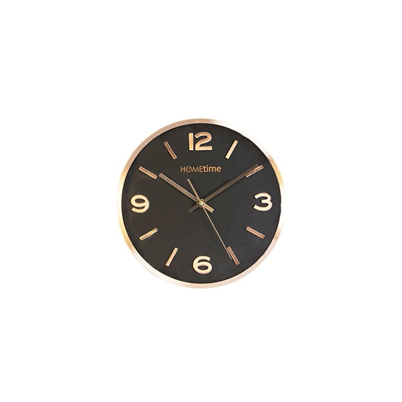 Hometime Copper Black Aluminium Wall Clock