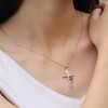 925-Sterling-Silver Cross Necklace for Women - Cute Red Ladybug Necklaces