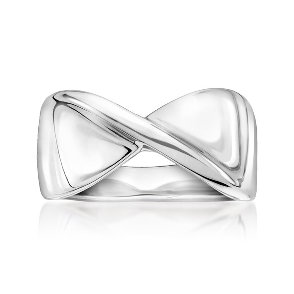 Ross-Simons Sterling Silver X Ring. Size 5