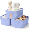Maxuni Storage Cotton Rope Woven Baskets Sky Blue