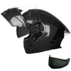 Crown Racing Modular Motorcycle Helmet with Flip-Up Design, Carbon Fiber