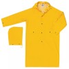 MCR Waterproof Yellow Safety Rain Coat Rain Jacket 49" Detachable