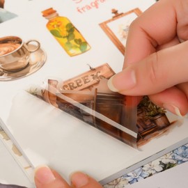 NOTIONSLAND 20 Sheets Scrapbook Stickers Book, 100+ Journaling Stickers for Scrapbooking Supplies, PET Aesthetic Vintage Stickers for Scrapbooking