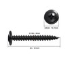 (100 pcs)#8×2" Black Truss Head Wood Screws Quick Metal Self