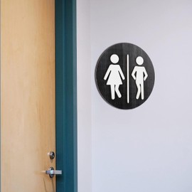 Bathroom Signs, Cute Bathroom Wood Decor Funny Rustic Bathroom Wall Art Half Bath Signs Hanging Farmhouse Decoration Toilet Shelf Home Decoration