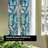 Flortlias Faux Stained Glass Effect Window Privacy Film, Original Hand