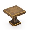 Cabinet Knobs Antique Brass Square Knobs for Cabinets and Drawers