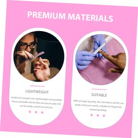 FOMIYES 4sets Manicure Nail File Double-Sided Buffing Mini Block Nail Files for Fingernail Toenail Grinding 50pcs*4