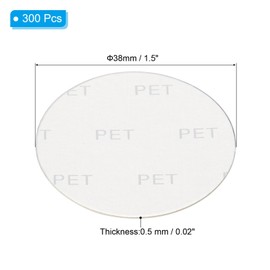 PATIKIL 38mm/1.5" Aluminum Foil Cap Liner, 300 Pack Resistant Tamper Induction Heat Sealer Sealing Liners for PET Bottle Jar Lid