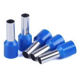 XHF 200 PCS AWG 6/16mm² Wire Ferrules Insulated Copper Crimp Connectors, Crimp Pin Cord End Terminals Blue