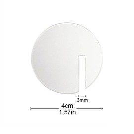 AIMALL 30 Pcs Acrylic Round Drink Tags - Decorative Glass Edges for Weddings, Parties, and DIY Projects