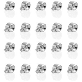 20pcs Silver Crimp Beads for Jewelry Making, Multiple-Use Bead Stopper Copper Positioning Spacer Beads for Necklaces Bracelets End Fittings