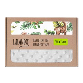 LULANDO® Baby Blanket 100 x 75 cm Cuddly Blanket Crawling Blanket Play Blanket Made of 100% Cotton - Hypoallergenic - Made in the EU