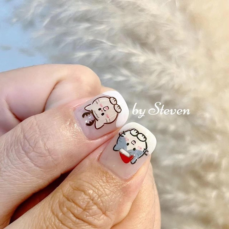 3pcs Blank Sticker DIY Adhesive Sticker Nail Profession use Drawing