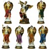 Set of 7 Arcángeles Resin Figurines 8" Archangels